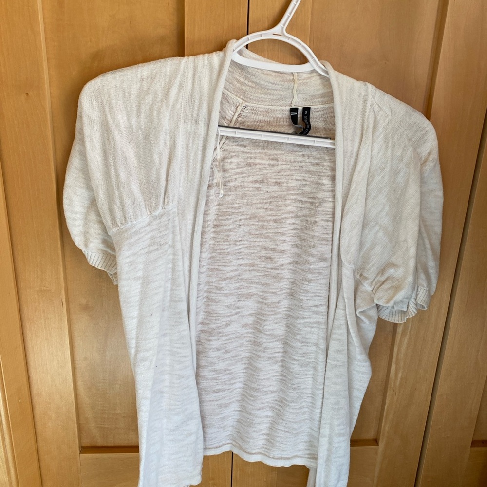 Chic Cream Open Front Cardigan